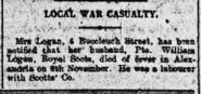 William Logan(Royal Scots)